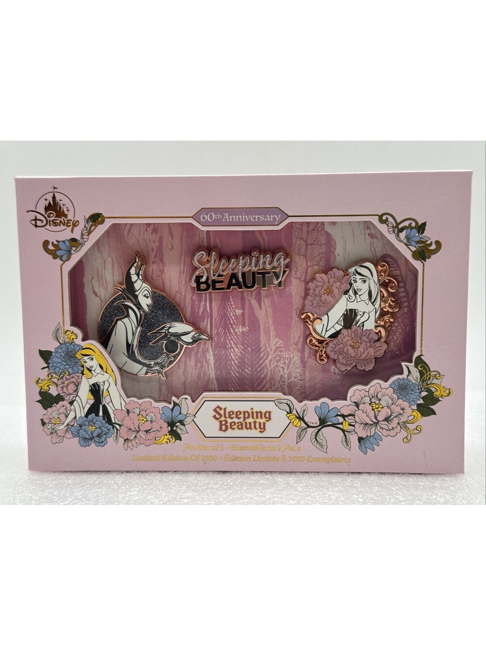 Disney Sleeping Beauty 60th Anniversary LE 3550 Enable cloisonné 2019 Pin Set